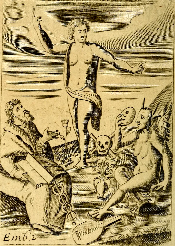 An illustration from Choice emblems, divine and moral, antient and modern; or, Delights for the ingenious, in above fifty select emblems .., 1732, leaf 29