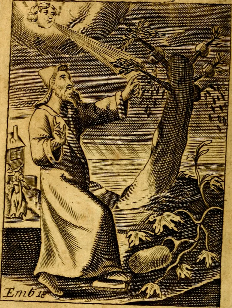 An illustration from Choice emblems, divine and moral, antient and modern; or, Delights for the ingenious, in above fifty select emblems .., 1732, leaf 93