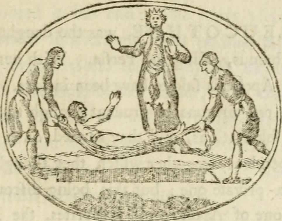 An illustration from Choice emblems : natural, historical, fabulous, moral and divine, for the improvement and pastime of youth : ornamented with near fifty handsome allegorical engravings, designed on purpose for this work : with pleasing and familiar descriptions to each, in prose and verse, serving to display the beauties and morals of the ancient fabulists : the whole calculated to convey the golden lessons of instruction under a new and more delightful dress : written for the amusement of the right honorable Lord Newbattle, 1772, leaf 130