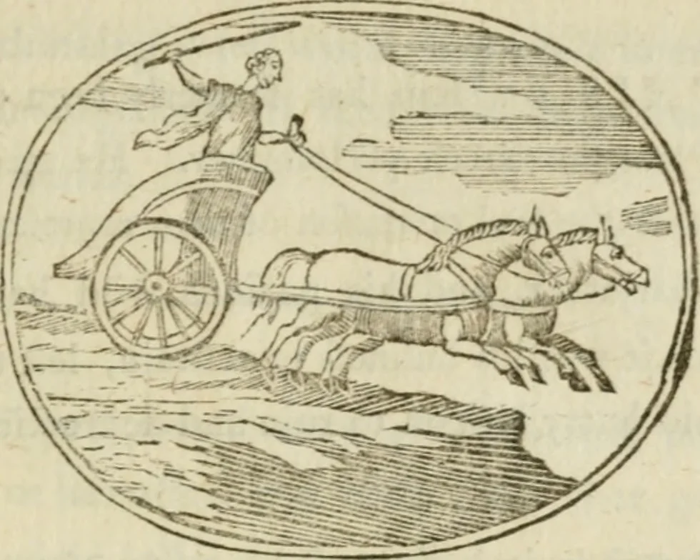 An illustration from Choice emblems : natural, historical, fabulous, moral and divine, for the improvement and pastime of youth : ornamented with near fifty handsome allegorical engravings, designed on purpose for this work : with pleasing and familiar descriptions to each, in prose and verse, serving to display the beauties and morals of the ancient fabulists : the whole calculated to convey the golden lessons of instruction under a new and more delightful dress : written for the amusement of the right honorable Lord Newbattle, 1772, leaf 138