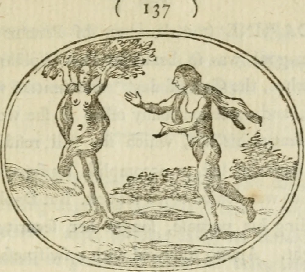 An illustration from Choice emblems : natural, historical, fabulous, moral and divine, for the improvement and pastime of youth : ornamented with near fifty handsome allegorical engravings, designed on purpose for this work : with pleasing and familiar descriptions to each, in prose and verse, serving to display the beauties and morals of the ancient fabulists : the whole calculated to convey the golden lessons of instruction under a new and more delightful dress : written for the amusement of the right honorable Lord Newbattle, 1772, leaf 154