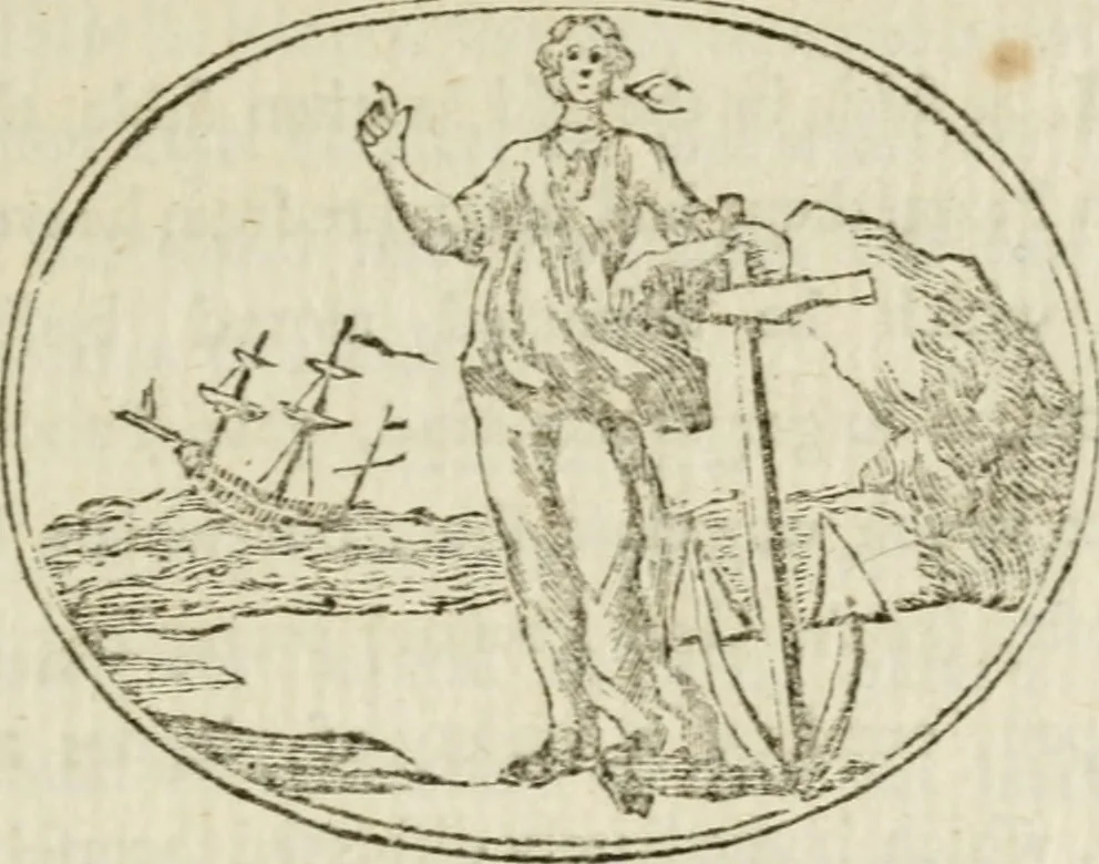 An illustration from Choice emblems : natural, historical, fabulous, moral and divine, for the improvement and pastime of youth : ornamented with near fifty handsome allegorical engravings, designed on purpose for this work : with pleasing and familiar descriptions to each, in prose and verse, serving to display the beauties and morals of the ancient fabulists : the whole calculated to convey the golden lessons of instruction under a new and more delightful dress : written for the amusement of the right honorable Lord Newbattle, 1772, leaf 46