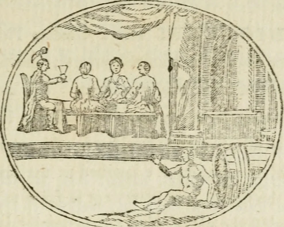 An illustration from Choice emblems : natural, historical, fabulous, moral and divine, for the improvement and pastime of youth : ornamented with near fifty handsome allegorical engravings, designed on purpose for this work : with pleasing and familiar descriptions to each, in prose and verse, serving to display the beauties and morals of the ancient fabulists : the whole calculated to convey the golden lessons of instruction under a new and more delightful dress : written for the amusement of the right honorable Lord Newbattle, 1772, leaf 90