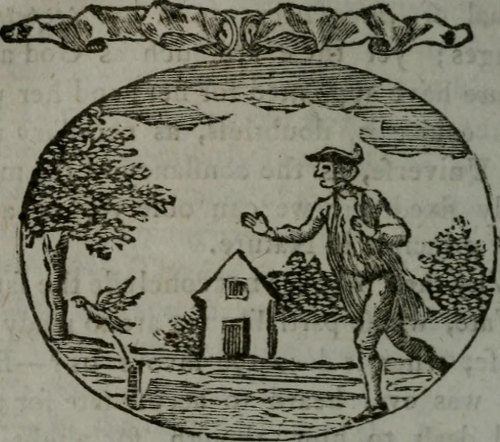An illustration from Choice emblems, natural, historical, fabulous, moral, and divine : for the improvement and pastime of youth : displaying the beauties and morals of the ancient fabulists, the whole calculated to convey the golden lessons of instruction under a new and more delightful dress : written for the amusement of a young nobleman, 1793, leaf 127