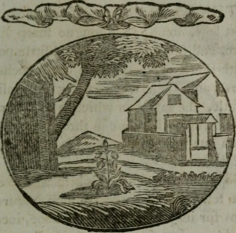 An illustration from Choice emblems, natural, historical, fabulous, moral, and divine : for the improvement and pastime of youth : displaying the beauties and morals of the ancient fabulists, the whole calculated to convey the golden lessons of instruction under a new and more delightful dress : written for the amusement of a young nobleman, 1793, leaf 142