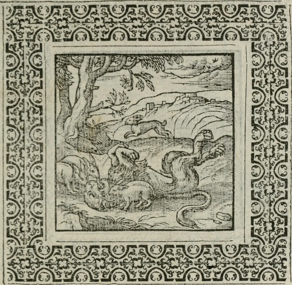 An illustration from A Choice of Emblemes, and other devises : For the moste parte gathered out of sundrie writers, Englished and Moralized. And divers newly devised, 1586, leaf 136