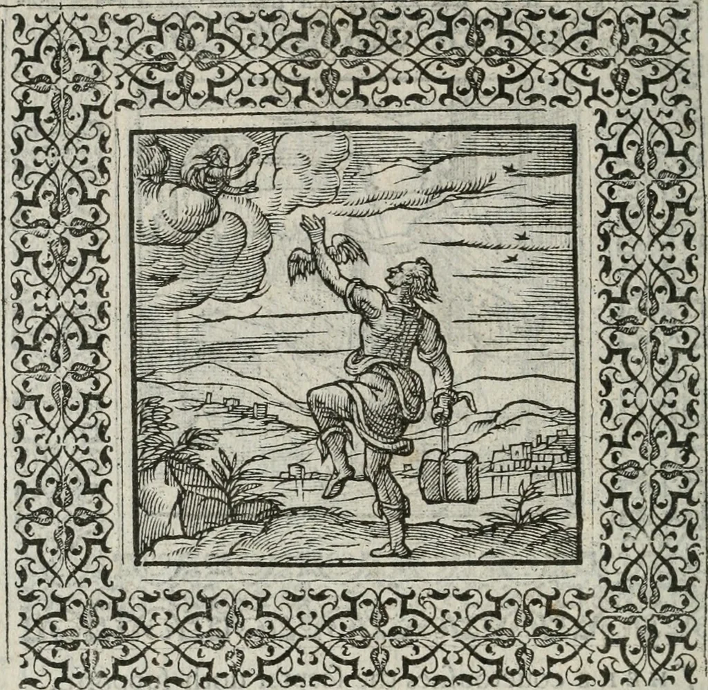 An illustration from A Choice of Emblemes, and other devises : For the moste parte gathered out of sundrie writers, Englished and Moralized. And divers newly devised, 1586, leaf 161