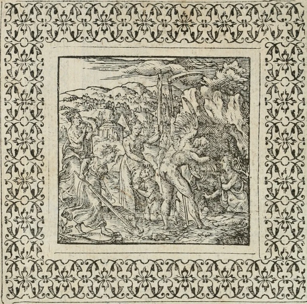 An illustration from A Choice of Emblemes, and other devises : For the moste parte gathered out of sundrie writers, Englished and Moralized. And divers newly devised, 1586, leaf 27