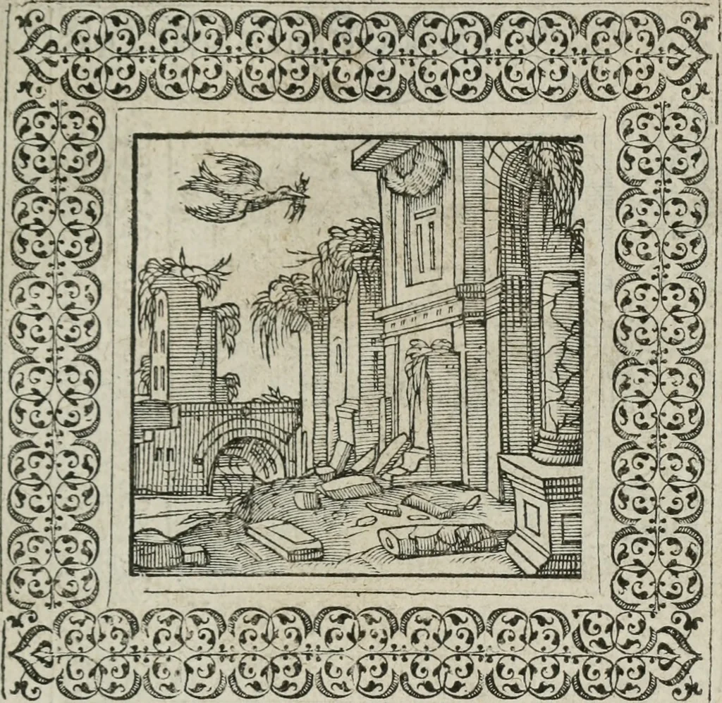An illustration from A Choice of Emblemes, and other devises : For the moste parte gathered out of sundrie writers, Englished and Moralized. And divers newly devised, 1586, leaf 28