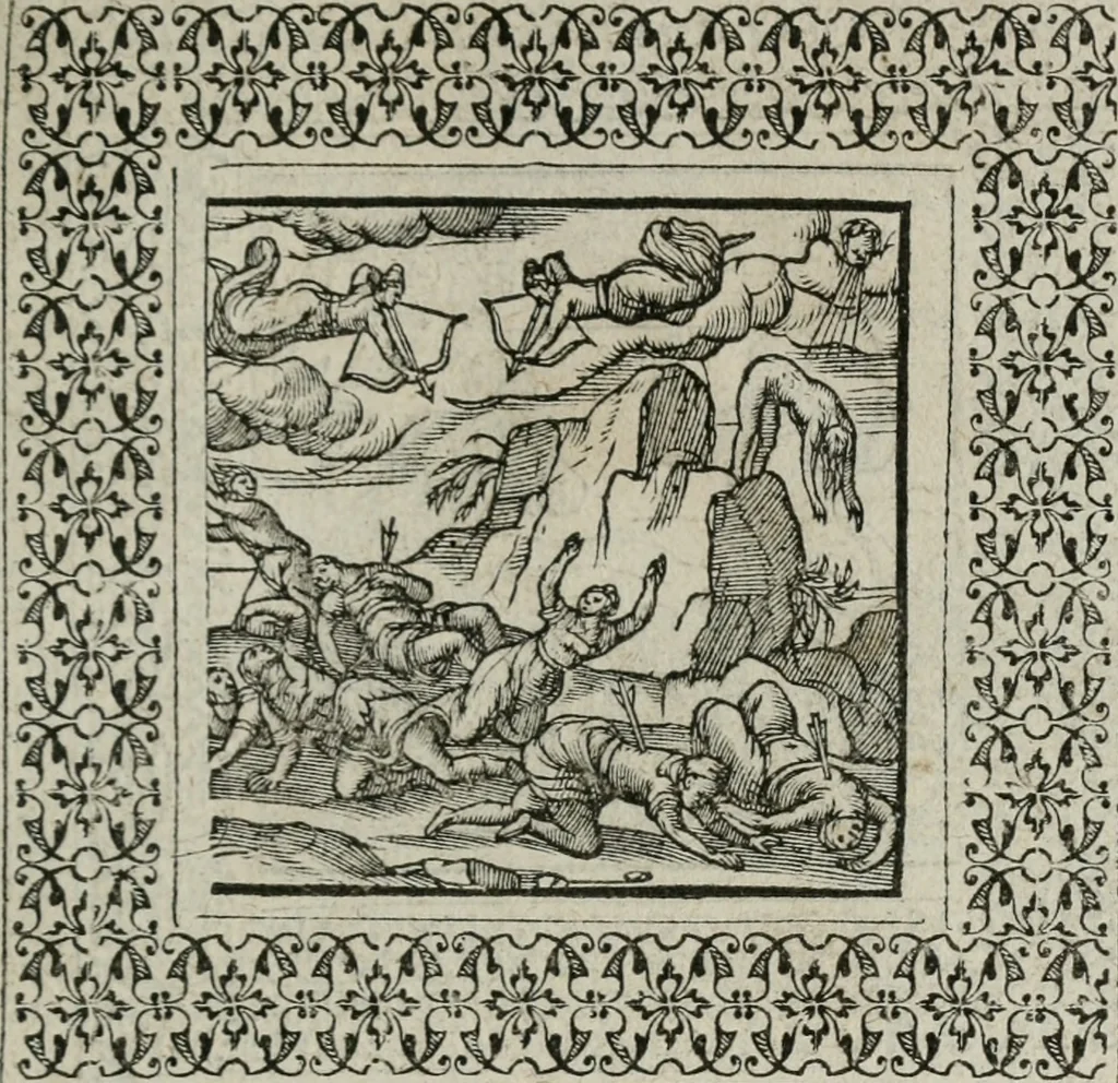 An illustration from A Choice of Emblemes, and other devises : For the moste parte gathered out of sundrie writers, Englished and Moralized. And divers newly devised, 1586, leaf 32
