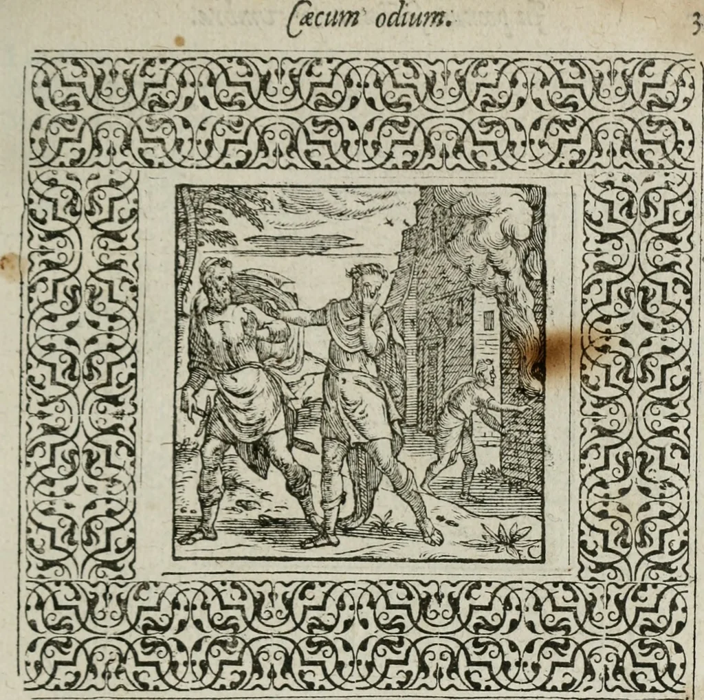 An illustration from A Choice of Emblemes, and other devises : For the moste parte gathered out of sundrie writers, Englished and Moralized. And divers newly devised, 1586, leaf 44