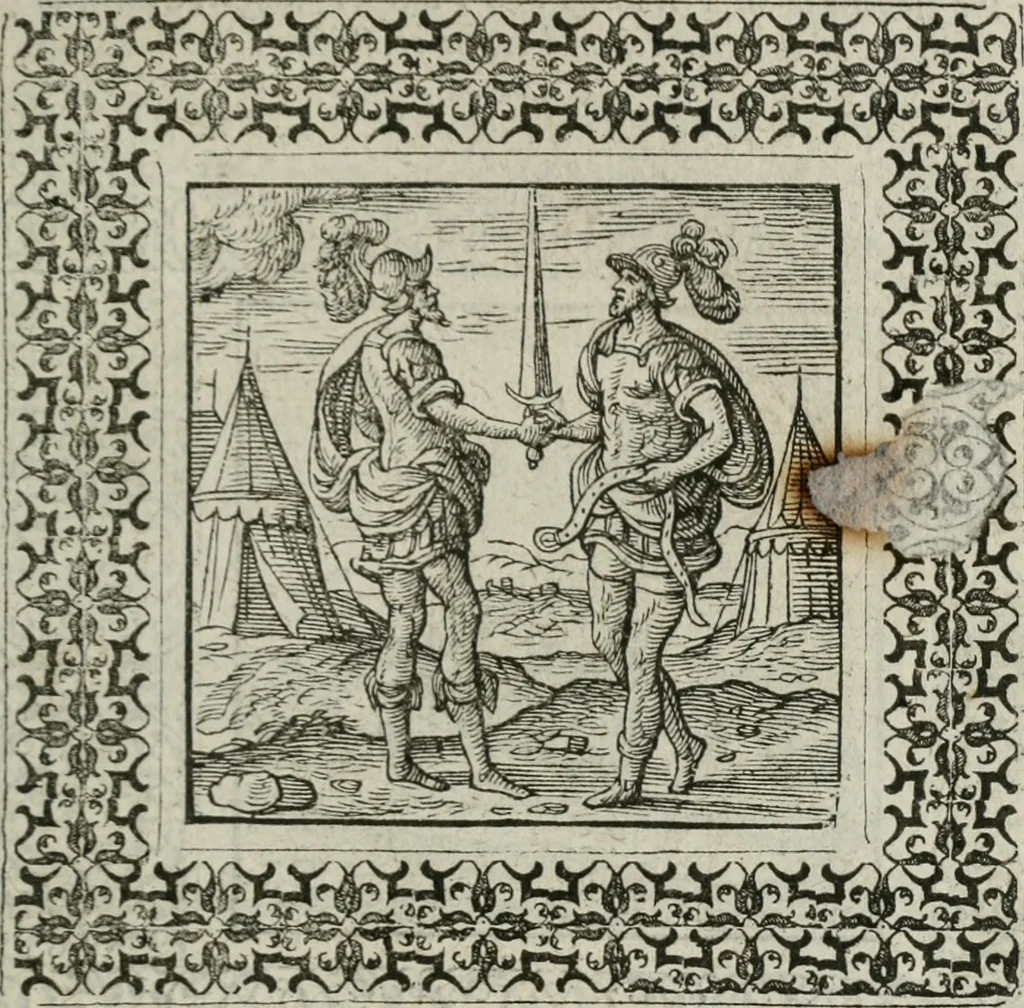 An illustration from A Choice of Emblemes, and other devises : For the moste parte gathered out of sundrie writers, Englished and Moralized. And divers newly devised, 1586, leaf 48