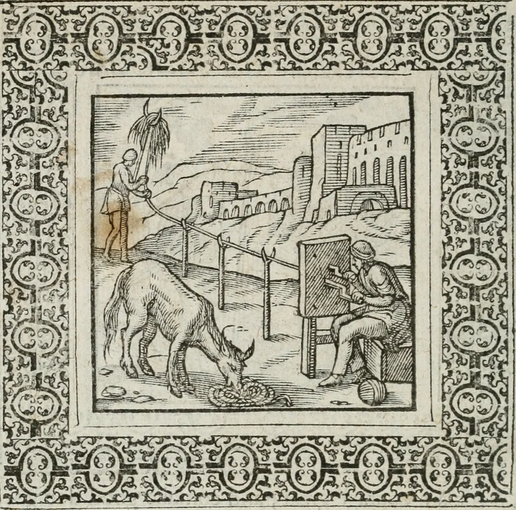 An illustration from A Choice of Emblemes, and other devises : For the moste parte gathered out of sundrie writers, Englished and Moralized. And divers newly devised, 1586, leaf 57