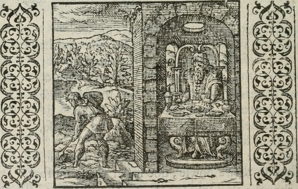 An illustration from A Choice of Emblemes, and other devises : For the moste parte gathered out of sundrie writers, Englished and Moralized. And divers newly devised, 1586, leaf 59
