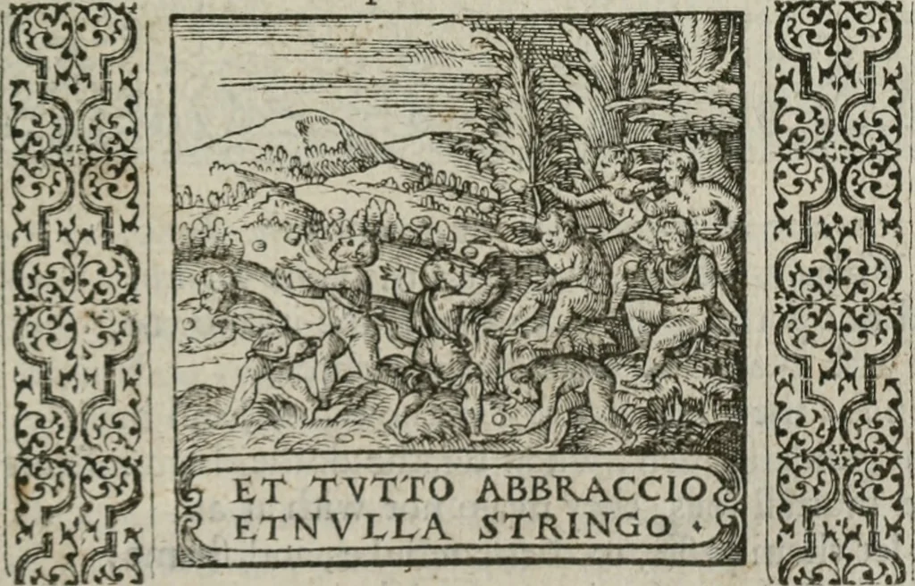 An illustration from A Choice of Emblemes, and other devises : For the moste parte gathered out of sundrie writers, Englished and Moralized. And divers newly devised, 1586, leaf 64