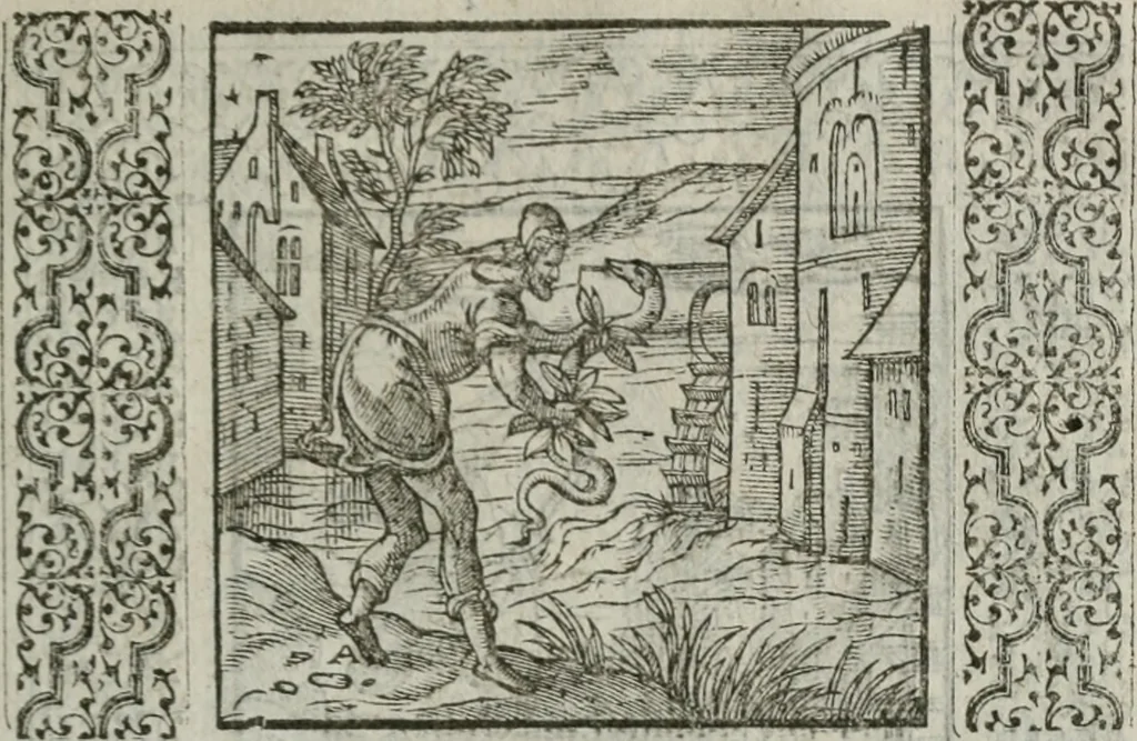 An illustration from A Choice of Emblemes, and other devises : For the moste parte gathered out of sundrie writers, Englished and Moralized. And divers newly devised, 1586, leaf 86