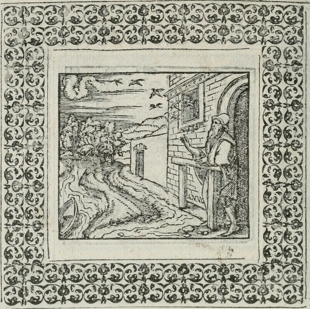 An illustration from A Choice of Emblemes, and other devises : For the moste parte gathered out of sundrie writers, Englished and Moralized. And divers newly devised, 1586, leaf 93