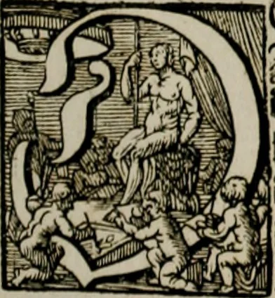 An illustration from Iconologia deorum, oder Abbildung der Götter : welche von den alten verehret Worden ; ais dem Welt-berümtesten Antichen der Griechischen und Römischen Statuen, auch in Marmel, Porfido-Stein, Metall, Agat, Onyx, Sardonich und andren Edelsteinen befindlichen Bildereyen, sorgfältig abgesehen, samt dero eigentlicher Beschreibung und Erklärung der Heidnischen Tempel-Ceremonien, auch Vorbildung der thiere und anderer Sachen, die auf hieroglyphische und emblematische Art, nach Weise der Egyptischen Schrifften, schicklich können vorgebracht und auf einen gewissen Verstand gerichtet werden ; deme allem vorgefügt ist, des durchleuchtigen Palm-Ordens der Hochlöbl. fruchtbringenden Gesellschaft auf dem Parnass aufgestellter ehren-Tempel, 1680, leaf 10