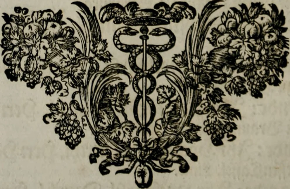 An illustration from Iconologia deorum, oder Abbildung der Götter : welche von den alten verehret Worden ; ais dem Welt-berümtesten Antichen der Griechischen und Römischen Statuen, auch in Marmel, Porfido-Stein, Metall, Agat, Onyx, Sardonich und andren Edelsteinen befindlichen Bildereyen, sorgfältig abgesehen, samt dero eigentlicher Beschreibung und Erklärung der Heidnischen Tempel-Ceremonien, auch Vorbildung der thiere und anderer Sachen, die auf hieroglyphische und emblematische Art, nach Weise der Egyptischen Schrifften, schicklich können vorgebracht und auf einen gewissen Verstand gerichtet werden ; deme allem vorgefügt ist, des durchleuchtigen Palm-Ordens der Hochlöbl. fruchtbringenden Gesellschaft auf dem Parnass aufgestellter ehren-Tempel, 1680, leaf 17