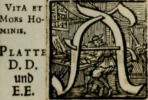 An illustration from Iconologia deorum, oder Abbildung der Götter : welche von den alten verehret Worden ; ais dem Welt-berümtesten Antichen der Griechischen und Römischen Statuen, auch in Marmel, Porfido-Stein, Metall, Agat, Onyx, Sardonich und andren Edelsteinen befindlichen Bildereyen, sorgfältig abgesehen, samt dero eigentlicher Beschreibung und Erklärung der Heidnischen Tempel-Ceremonien, auch Vorbildung der thiere und anderer Sachen, die auf hieroglyphische und emblematische Art, nach Weise der Egyptischen Schrifften, schicklich können vorgebracht und auf einen gewissen Verstand gerichtet werden ; deme allem vorgefügt ist, des durchleuchtigen Palm-Ordens der Hochlöbl. fruchtbringenden Gesellschaft auf dem Parnass aufgestellter ehren-Tempel, 1680, leaf 296