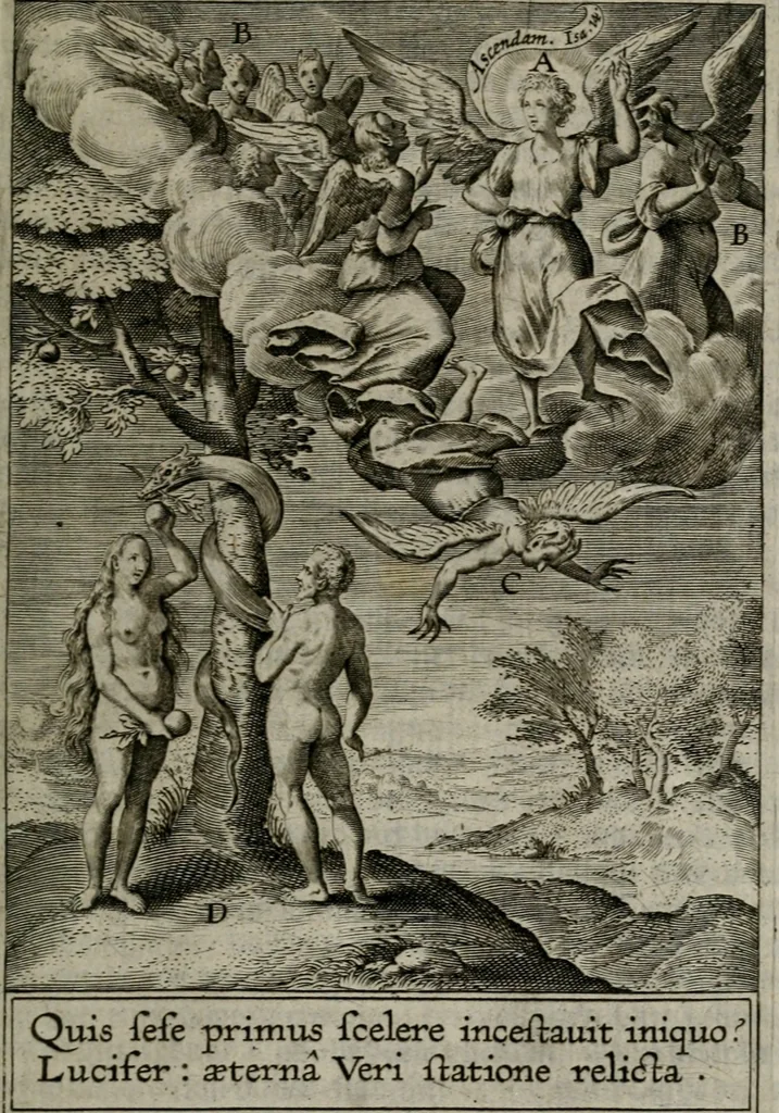 An illustration from Christeliicken waerseggher : de principale stucken van t'Christen geloof en Leuen int cort begrijpende : met een rolle der deugtsaemheyt daer op dienende : ende een schildt-wacht teghen de valsche waersegghers, tooueraers, etc., 1603, leaf 138