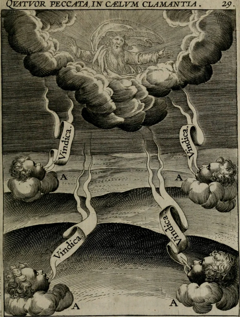 An illustration from Christeliicken waerseggher : de principale stucken van t'Christen geloof en Leuen int cort begrijpende : met een rolle der deugtsaemheyt daer op dienende : ende een schildt-wacht teghen de valsche waersegghers, tooueraers, etc., 1603, leaf 156
