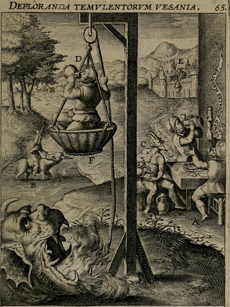 An illustration from Christeliicken waerseggher : de principale stucken van t'Christen geloof en Leuen int cort begrijpende : met een rolle der deugtsaemheyt daer op dienende : ende een schildt-wacht teghen de valsche waersegghers, tooueraers, etc., 1603, leaf 362