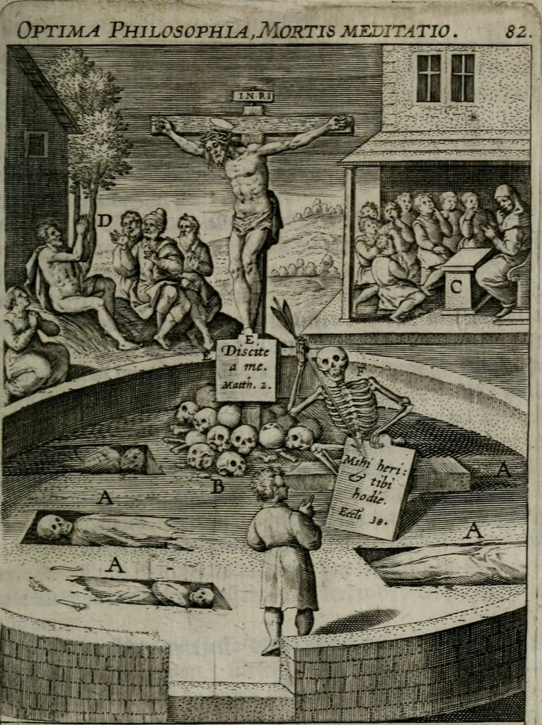 An illustration from Christeliicken waerseggher : de principale stucken van t'Christen geloof en Leuen int cort begrijpende : met een rolle der deugtsaemheyt daer op dienende : ende een schildt-wacht teghen de valsche waersegghers, tooueraers, etc., 1603, leaf 468