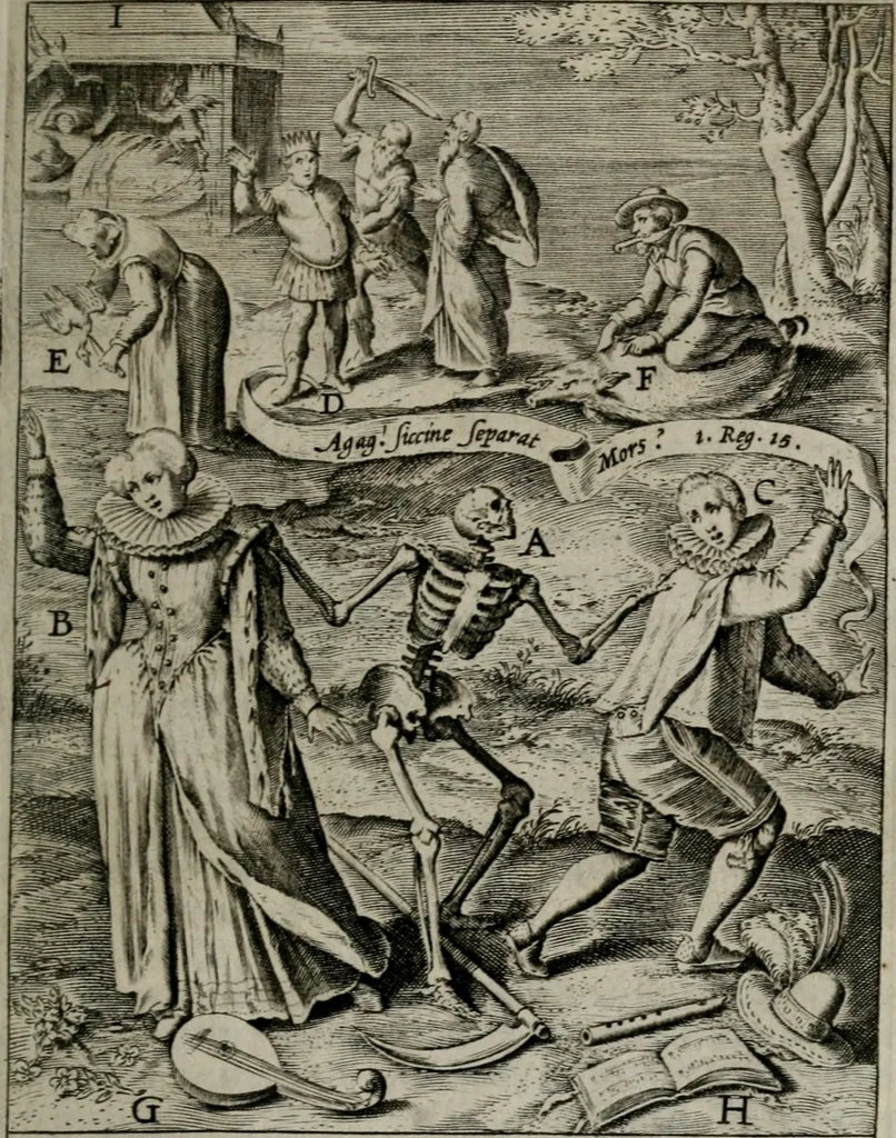 An illustration from Christeliicken waerseggher : de principale stucken van t'Christen geloof en Leuen int cort begrijpende : met een rolle der deugtsaemheyt daer op dienende : ende een schildt-wacht teghen de valsche waersegghers, tooueraers, etc., 1603, leaf 498