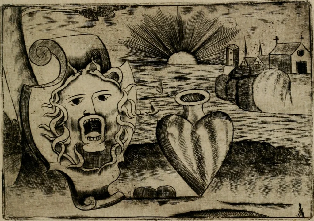 An illustration from Christelyke aandachten of vlammende ziel-zuchten : eener Godvreesend ziele, met een Goddelijk antwoord daar op passende, 1735, leaf 102