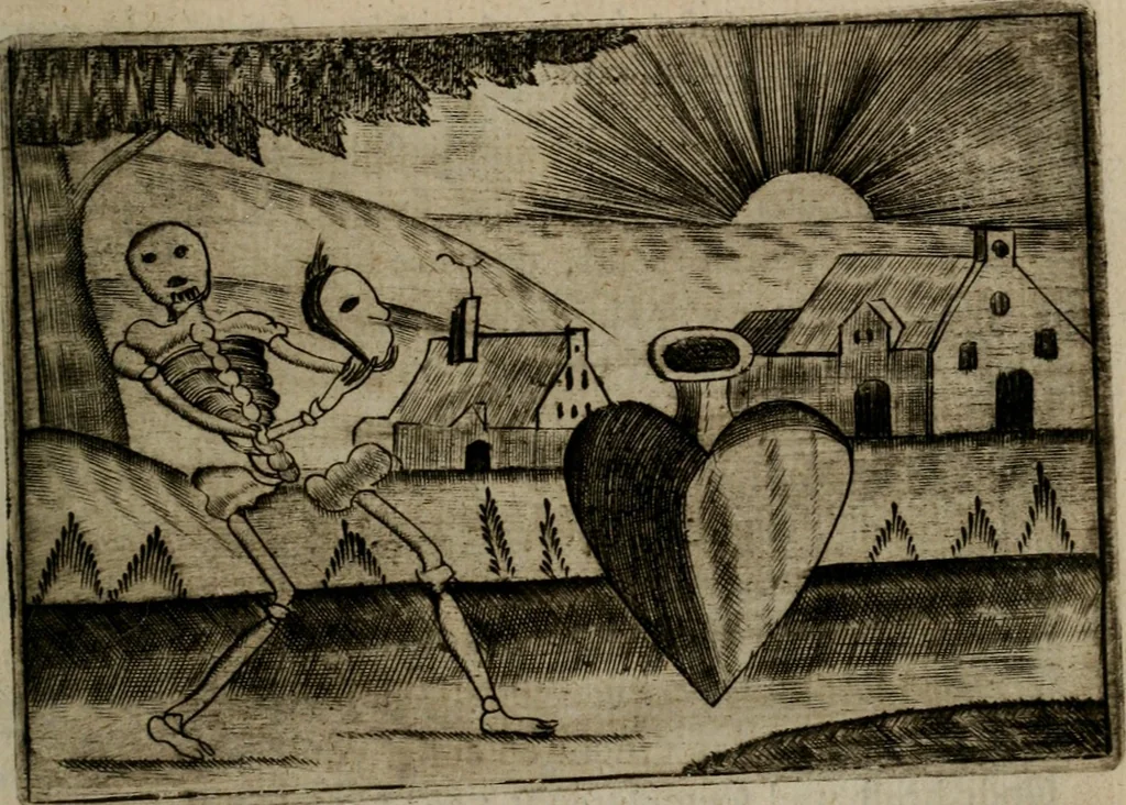 An illustration from Christelyke aandachten of vlammende ziel-zuchten : eener Godvreesend ziele, met een Goddelijk antwoord daar op passende, 1735, leaf 116