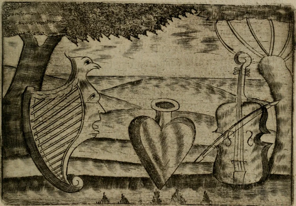 An illustration from Christelyke aandachten of vlammende ziel-zuchten : eener Godvreesend ziele, met een Goddelijk antwoord daar op passende, 1735, leaf 118