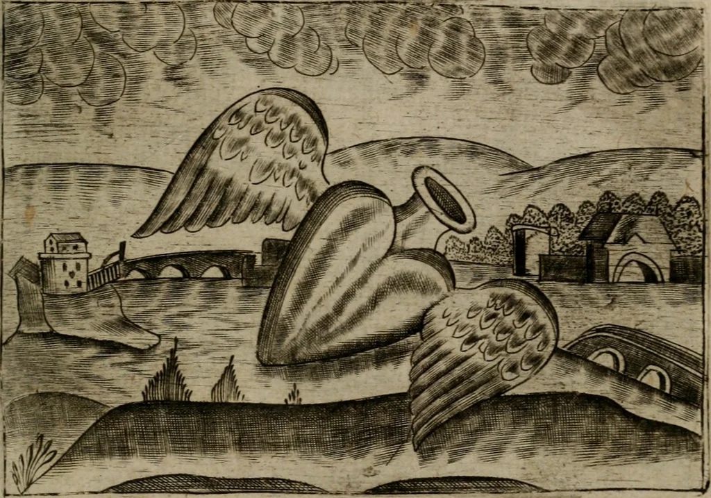 An illustration from Christelyke aandachten of vlammende ziel-zuchten : eener Godvreesend ziele, met een Goddelijk antwoord daar op passende, 1735, leaf 48