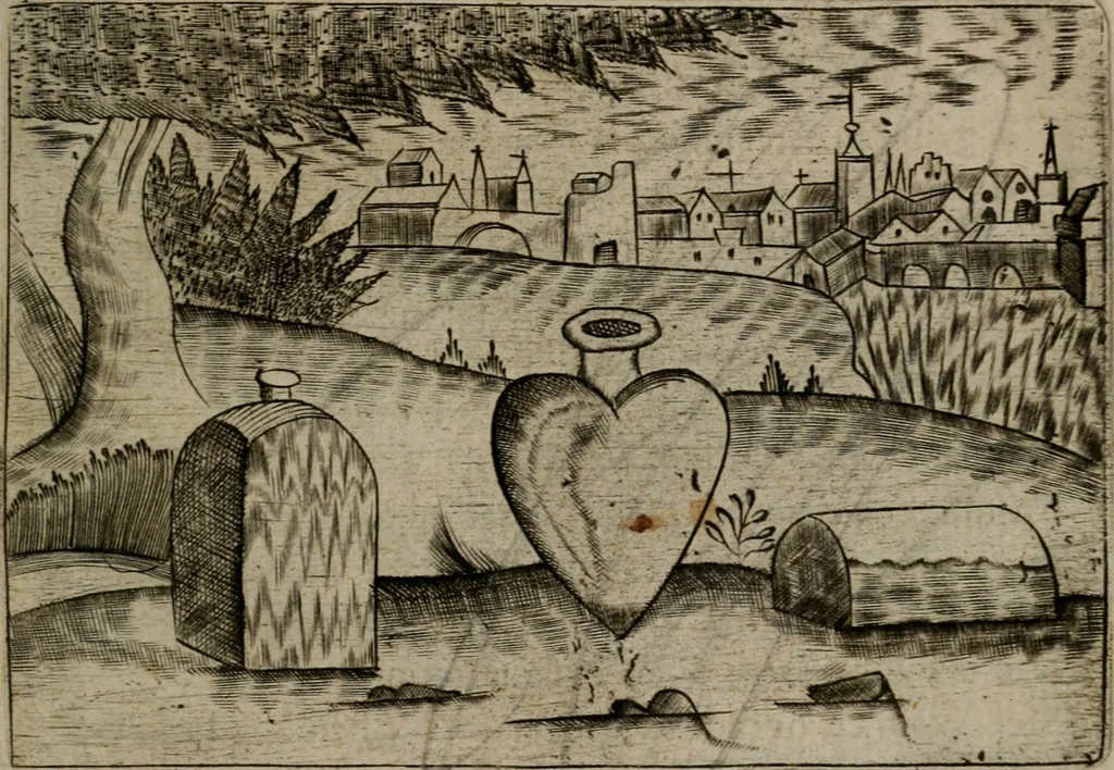 An illustration from Christelyke aandachten of vlammende ziel-zuchten : eener Godvreesend ziele, met een Goddelijk antwoord daar op passende, 1735, leaf 68