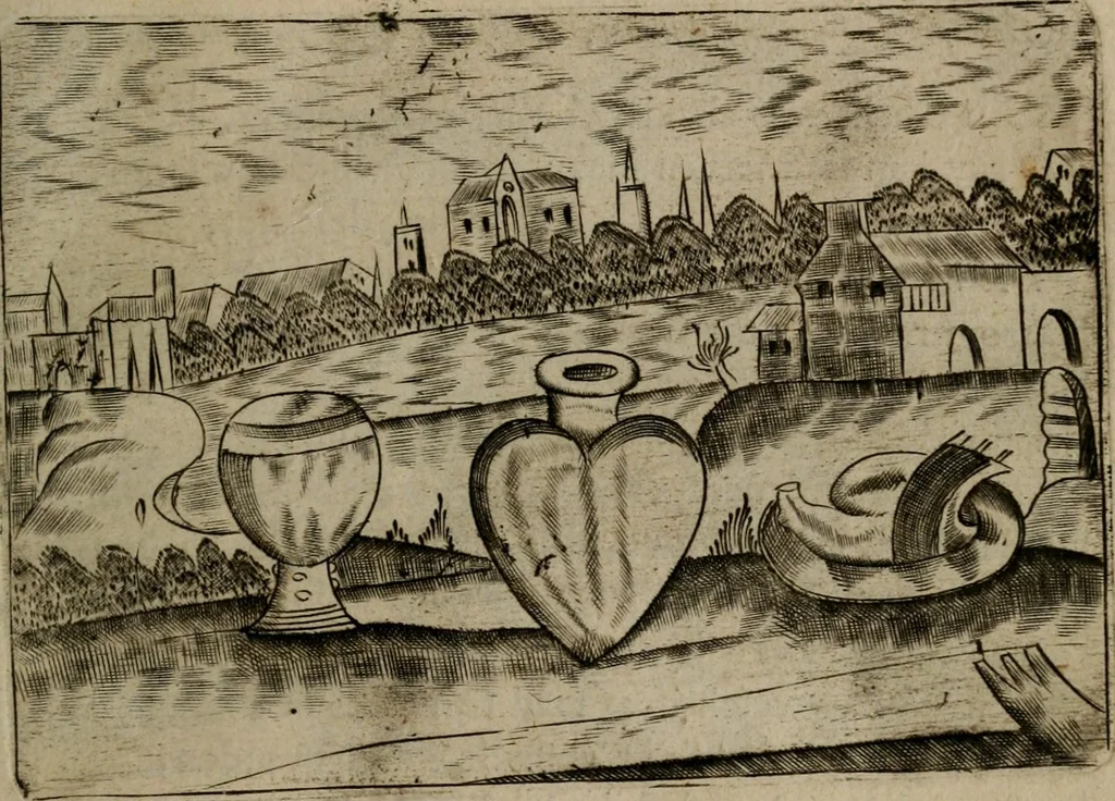 An illustration from Christelyke aandachten of vlammende ziel-zuchten : eener Godvreesend ziele, met een Goddelijk antwoord daar op passende, 1735, leaf 70
