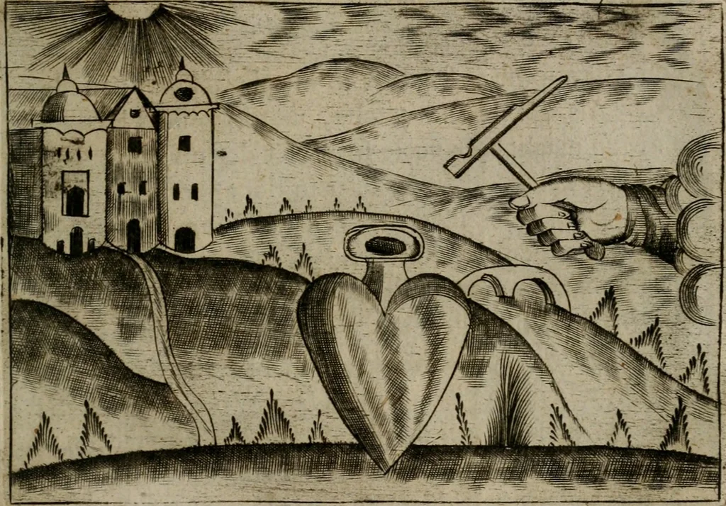 An illustration from Christelyke aandachten of vlammende ziel-zuchten : eener Godvreesend ziele, met een Goddelijk antwoord daar op passende, 1735, leaf 82