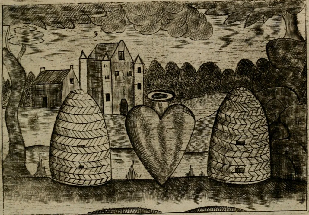 An illustration from Christelyke aandachten of vlammende ziel-zuchten : eener Godvreesend ziele, met een Goddelijk antwoord daar op passende, 1735, leaf 84