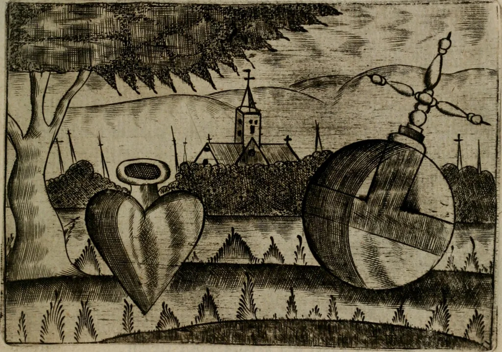 An illustration from Christelyke aandachten of vlammende ziel-zuchten : eener Godvreesend ziele, met een Goddelijk antwoord daar op passende, 1735, leaf 92