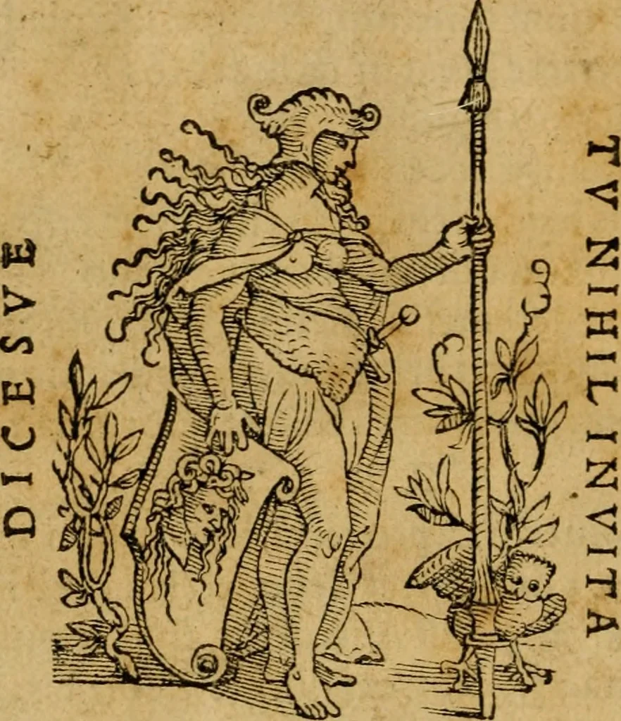An illustration from Christianae religionis institutio : totam ferè pietatis summã & quicquid est in doctrina salutis cognitu necessarium complectens : omnibus pietatis studiosis lectu dignissimum opus, ac recens editum Praefatio ad Christianissimum regem franciae, qua hic ei liber pro confessione fidei offertur .., 1536, leaf 523