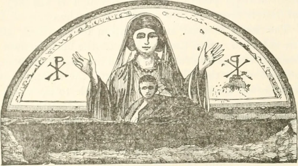 An illustration from Christian archaeology;, 1888, leaf 133