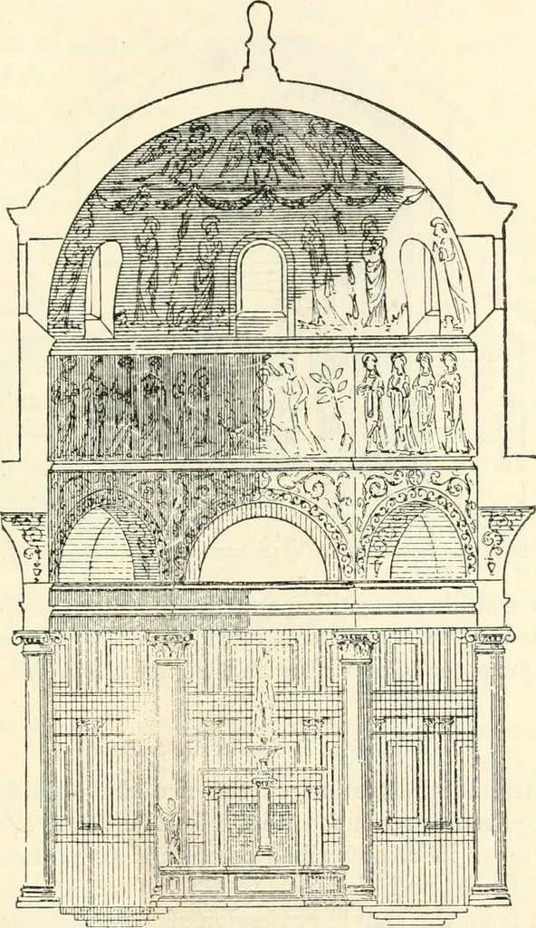 An illustration from Christian archaeology;, 1888, leaf 458