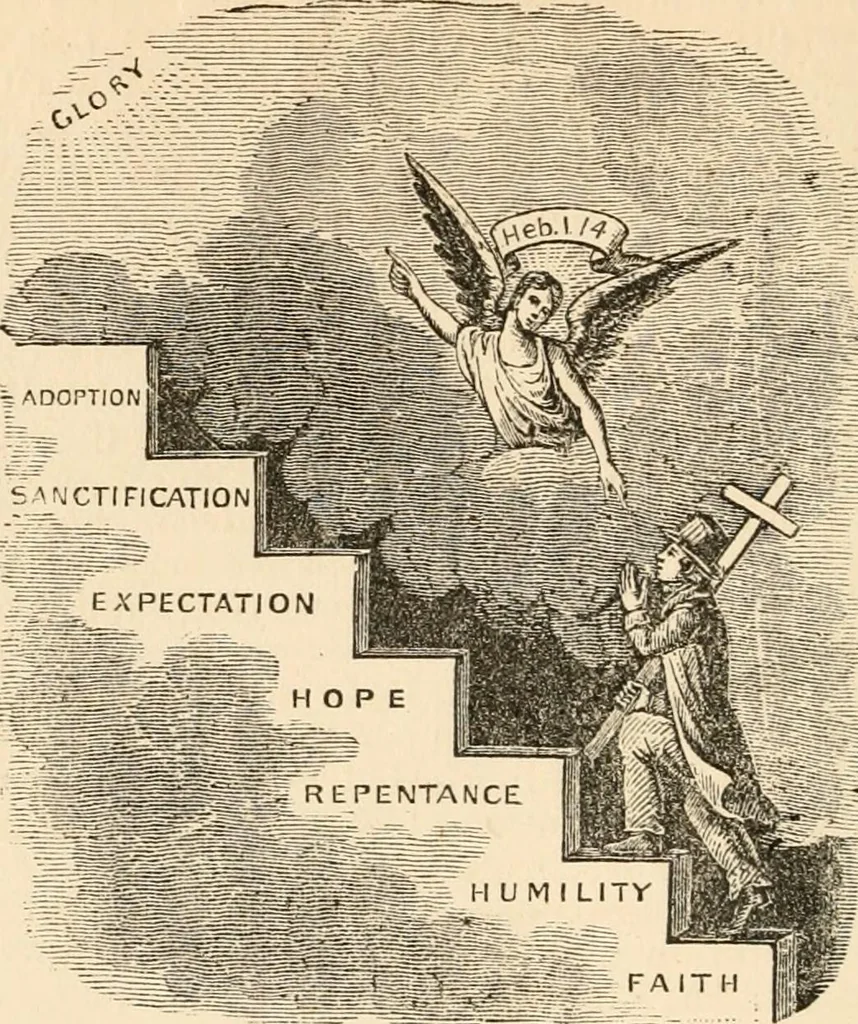 An illustration from Christian similitudes: being a series of emblematic engravings, with written explanations, miscellaneous observations, and religious reflections, designed to illustrate divine truth, in accordance with the cardinal principles of Christianity .., 1866, leaf 109