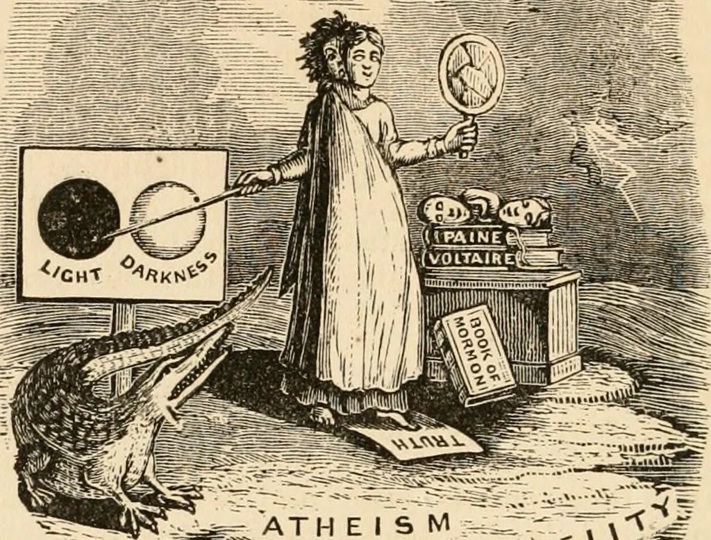 An illustration from Christian similitudes: being a series of emblematic engravings, with written explanations, miscellaneous observations, and religious reflections, designed to illustrate divine truth, in accordance with the cardinal principles of Christianity .., 1866, leaf 119