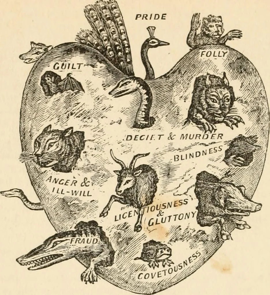 An illustration from Christian similitudes: being a series of emblematic engravings, with written explanations, miscellaneous observations, and religious reflections, designed to illustrate divine truth, in accordance with the cardinal principles of Christianity .., 1866, leaf 13