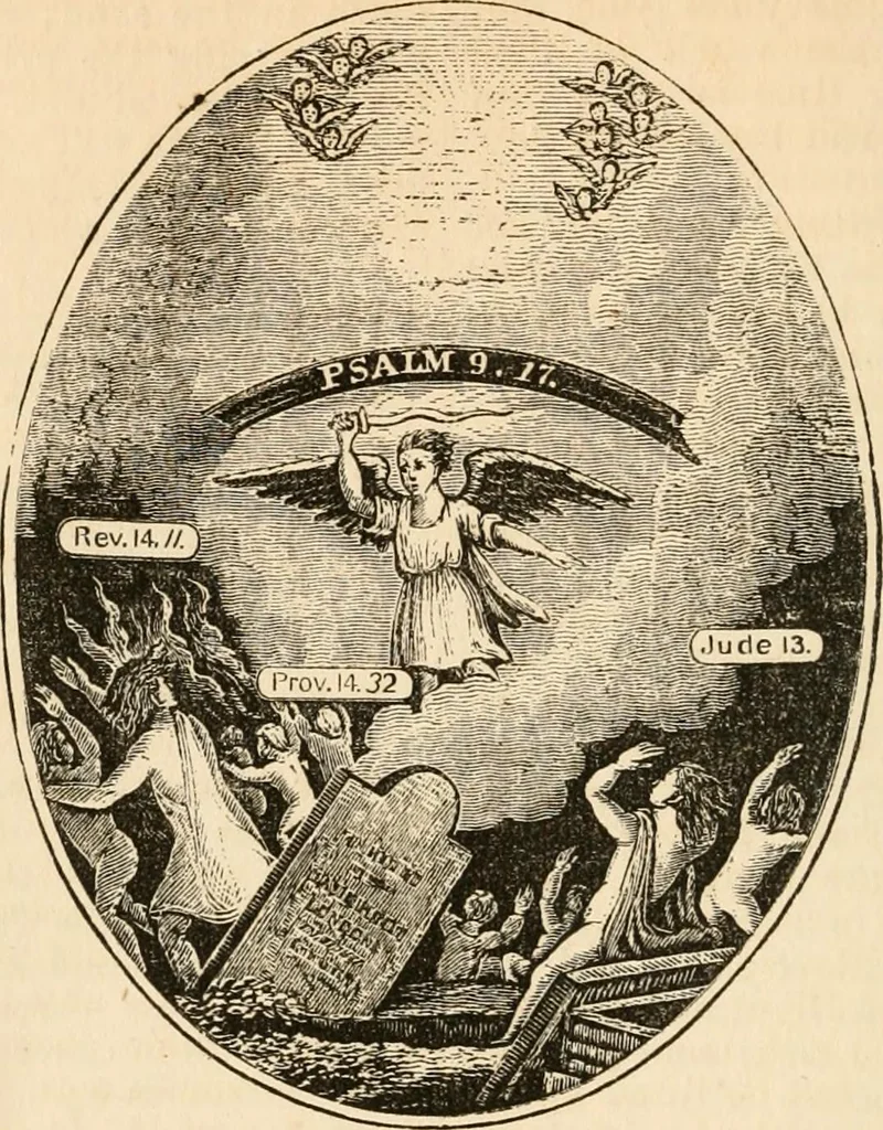 An illustration from Christian similitudes: being a series of emblematic engravings, with written explanations, miscellaneous observations, and religious reflections, designed to illustrate divine truth, in accordance with the cardinal principles of Christianity .., 1866, leaf 133