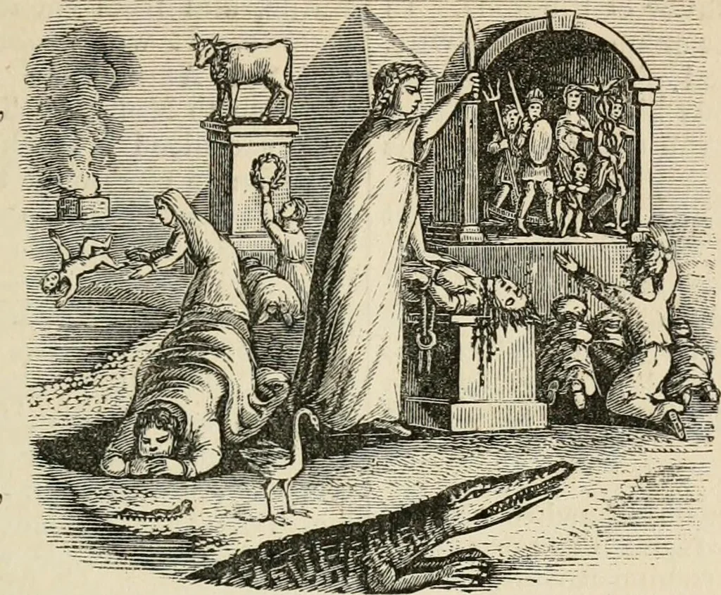 An illustration from Christian similitudes: being a series of emblematic engravings, with written explanations, miscellaneous observations, and religious reflections, designed to illustrate divine truth, in accordance with the cardinal principles of Christianity .., 1866, leaf 28