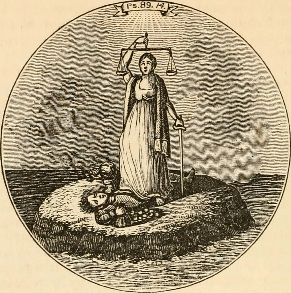 An illustration from Christian similitudes: being a series of emblematic engravings, with written explanations, miscellaneous observations, and religious reflections, designed to illustrate divine truth, in accordance with the cardinal principles of Christianity .., 1866, leaf 61