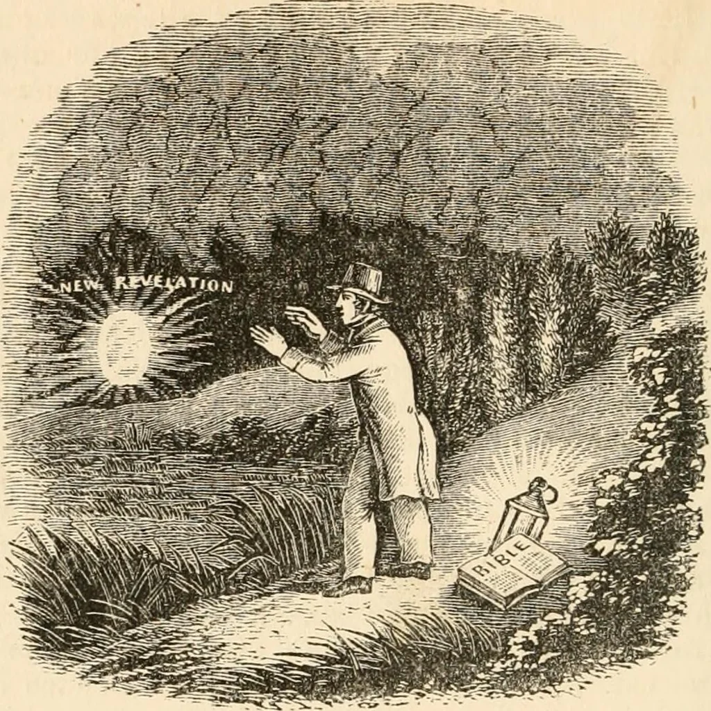 An illustration from Christian similitudes: being a series of emblematic engravings, with written explanations, miscellaneous observations, and religious reflections, designed to illustrate divine truth, in accordance with the cardinal principles of Christianity .., 1866, leaf 67