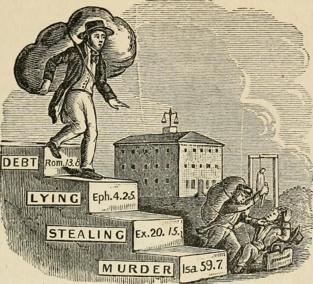 An illustration from Christian similitudes: being a series of emblematic engravings, with written explanations, miscellaneous observations, and religious reflections, designed to illustrate divine truth, in accordance with the cardinal principles of Christianity .., 1866, leaf 76