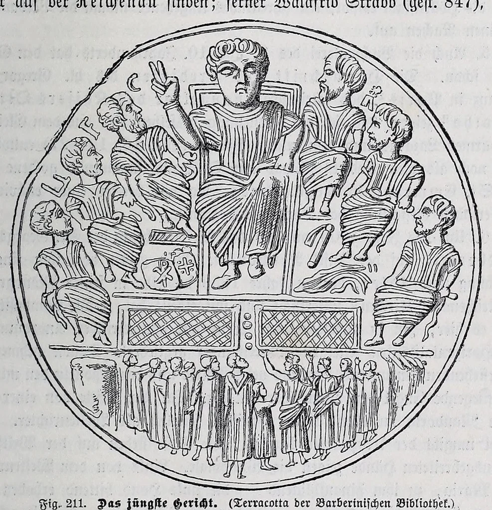 An illustration from Christliche Ikonographie : ein Handbuch zum Verständniss der christlichen Kunst, 1894, leaf 597